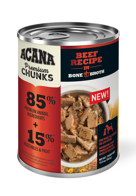 Premium Chunks, Beef Recipe in Bone Broth